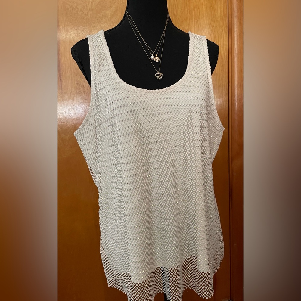 Maurices Cream Textured Tank Top